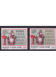 1981 Vaticano Bimillenario della Morte di Virgilio serie 2 Valori Sassone 688-9